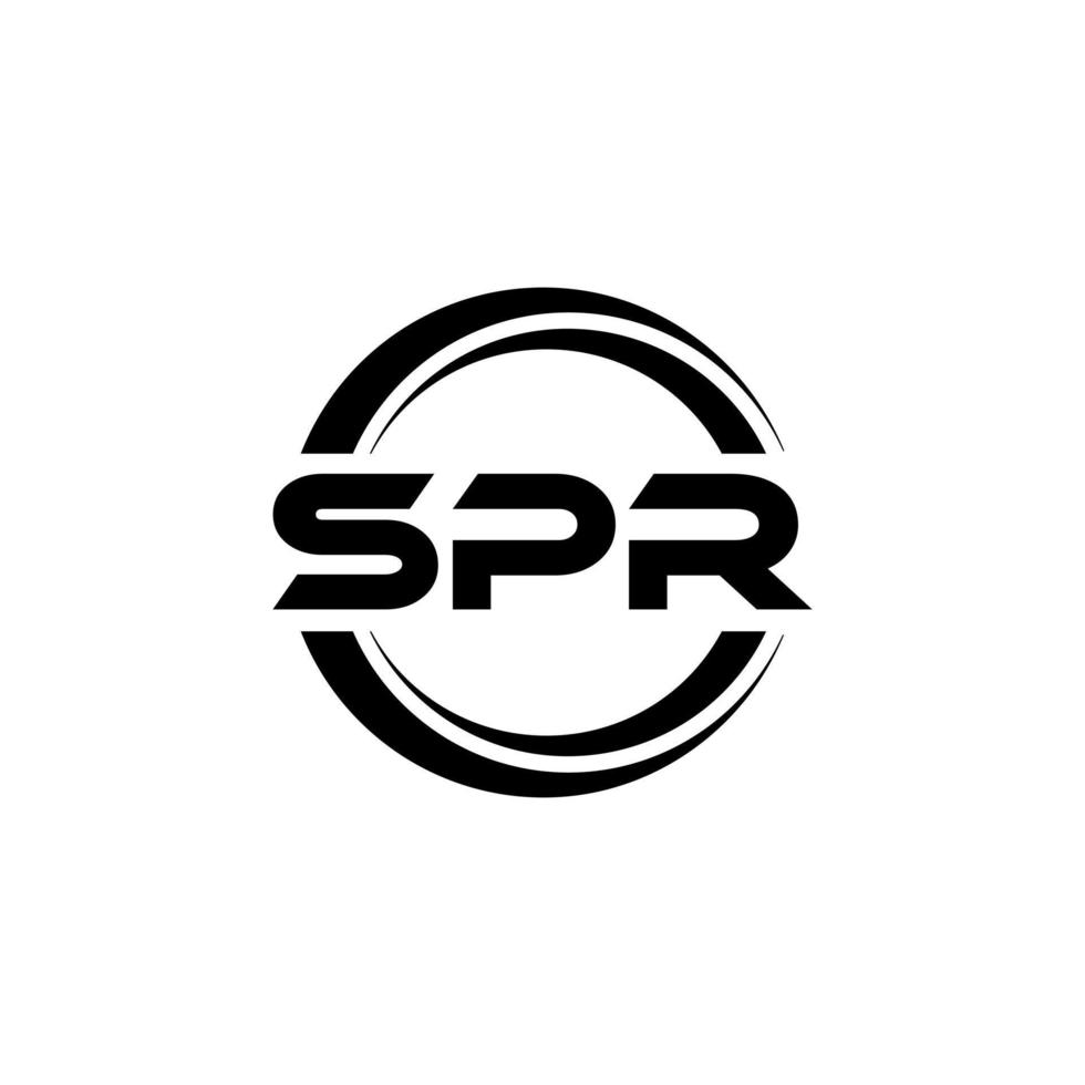 spr brief logo ontwerp in illustratie. vector logo, schoonschrift ontwerpen voor logo, poster, uitnodiging, enz.