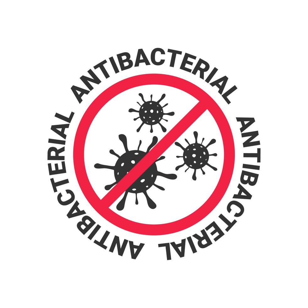 virus pictogrammen. antibacteriële icoon. bacterie pictogrammen. Nee infectie en hou op coronavirus concepten. vector illustratie