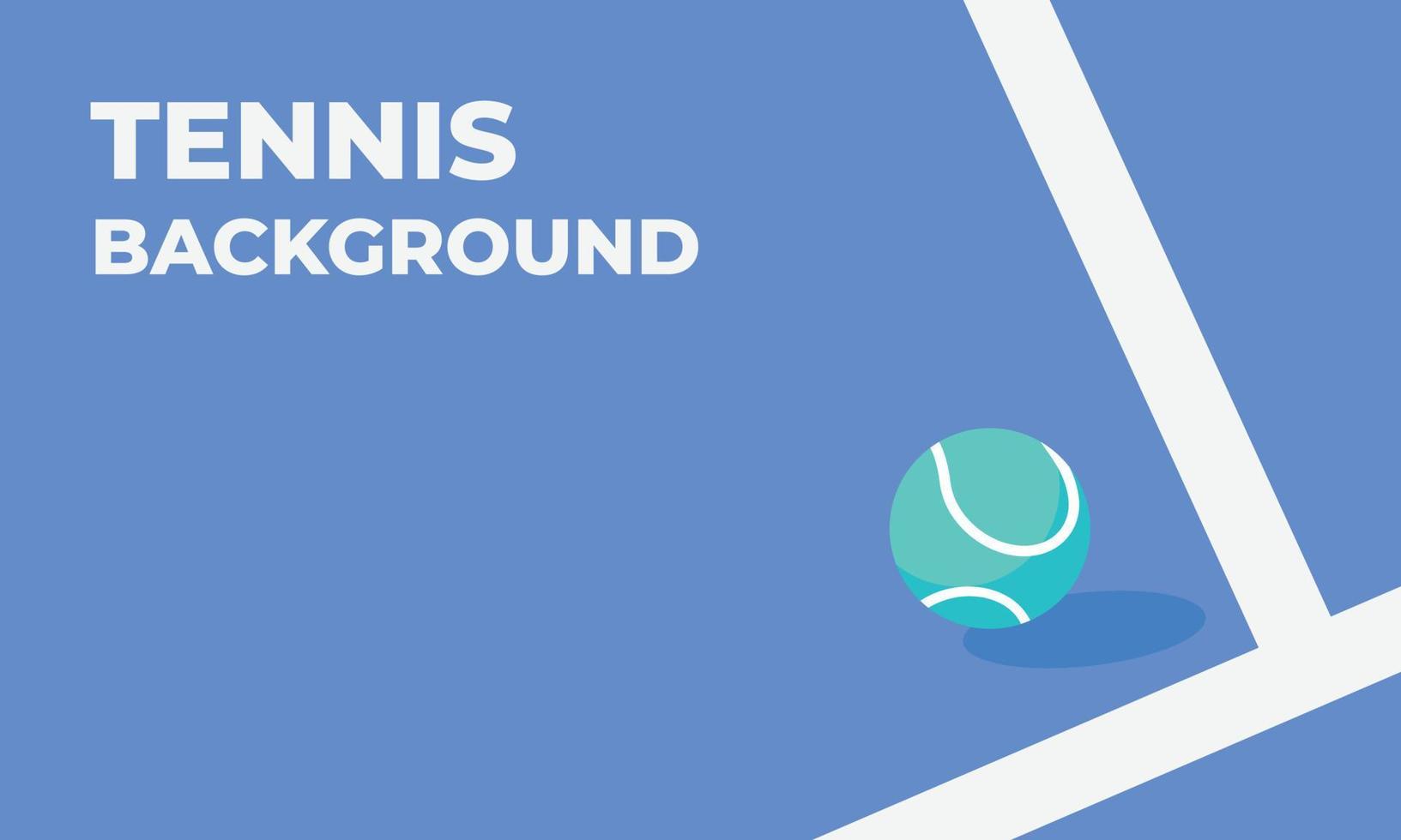tennis sport- toernooi landschap poster. vlak vector illustratie van tennis achtergrond