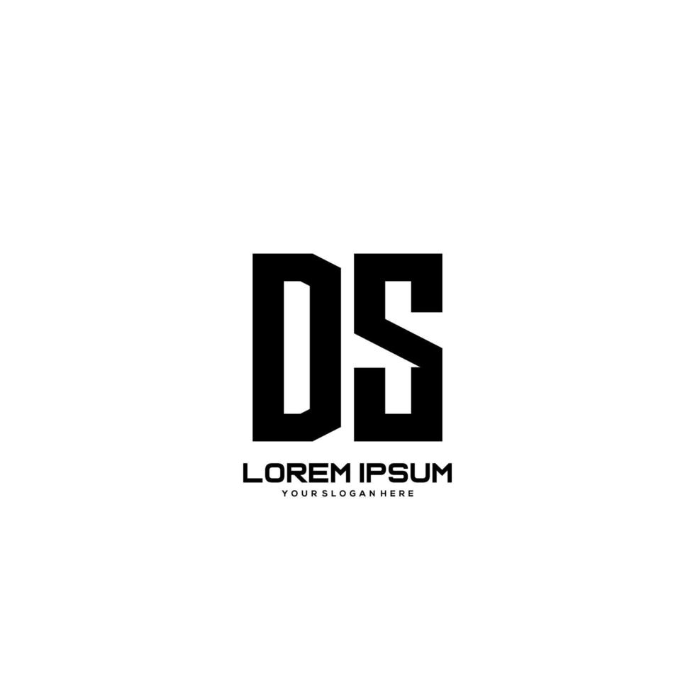 ds eerste brief minimalistische kunst logo vector. vector