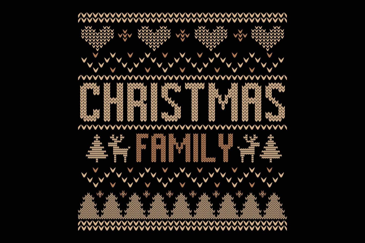 Kerstmis familie lelijk trui ontwerp vector