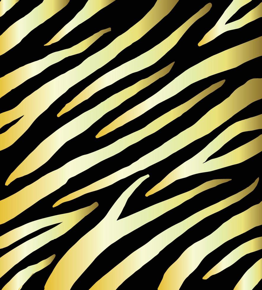 vector naadloos patroon van goud zebra tijger afdrukken