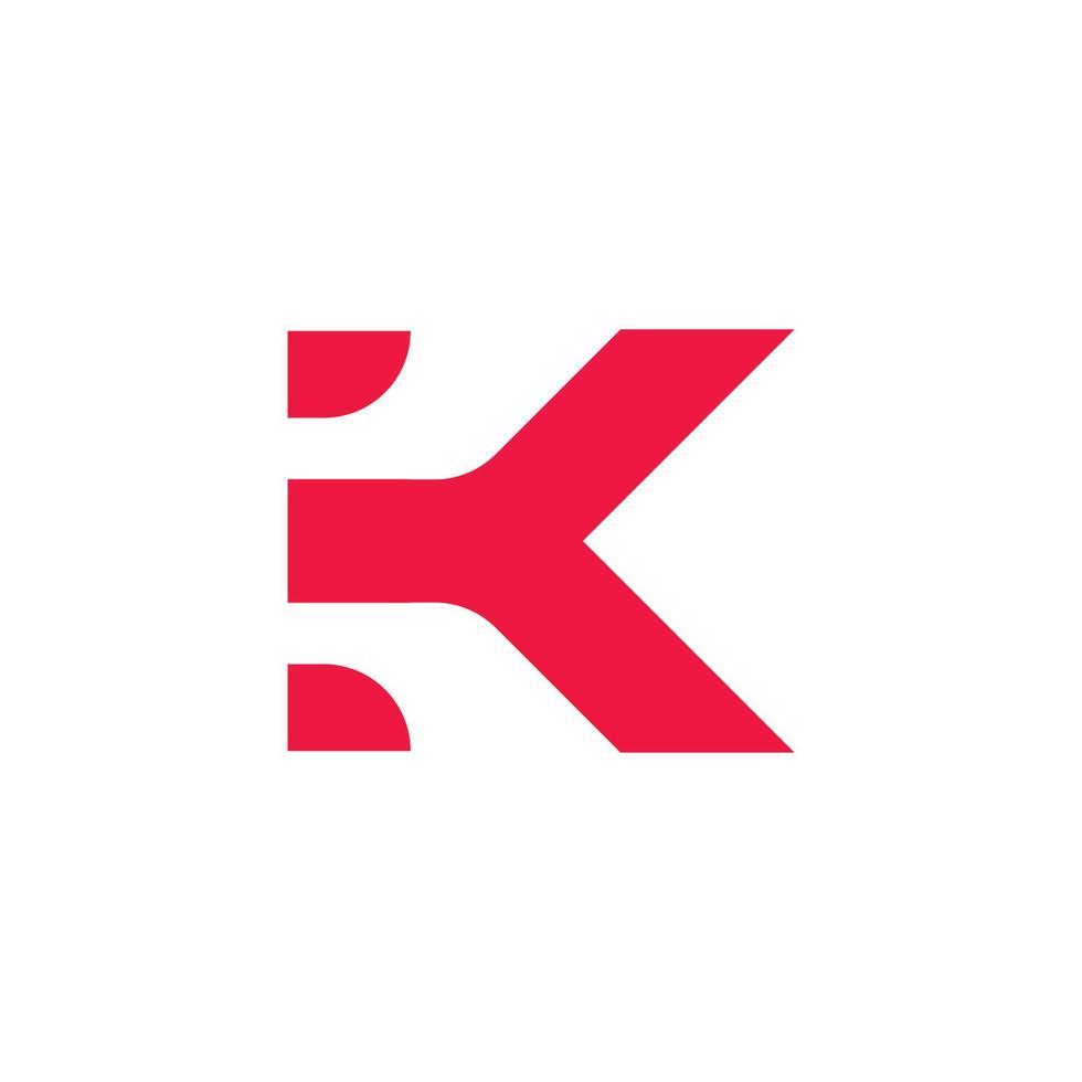 brief k logo sjabloon elementen vector