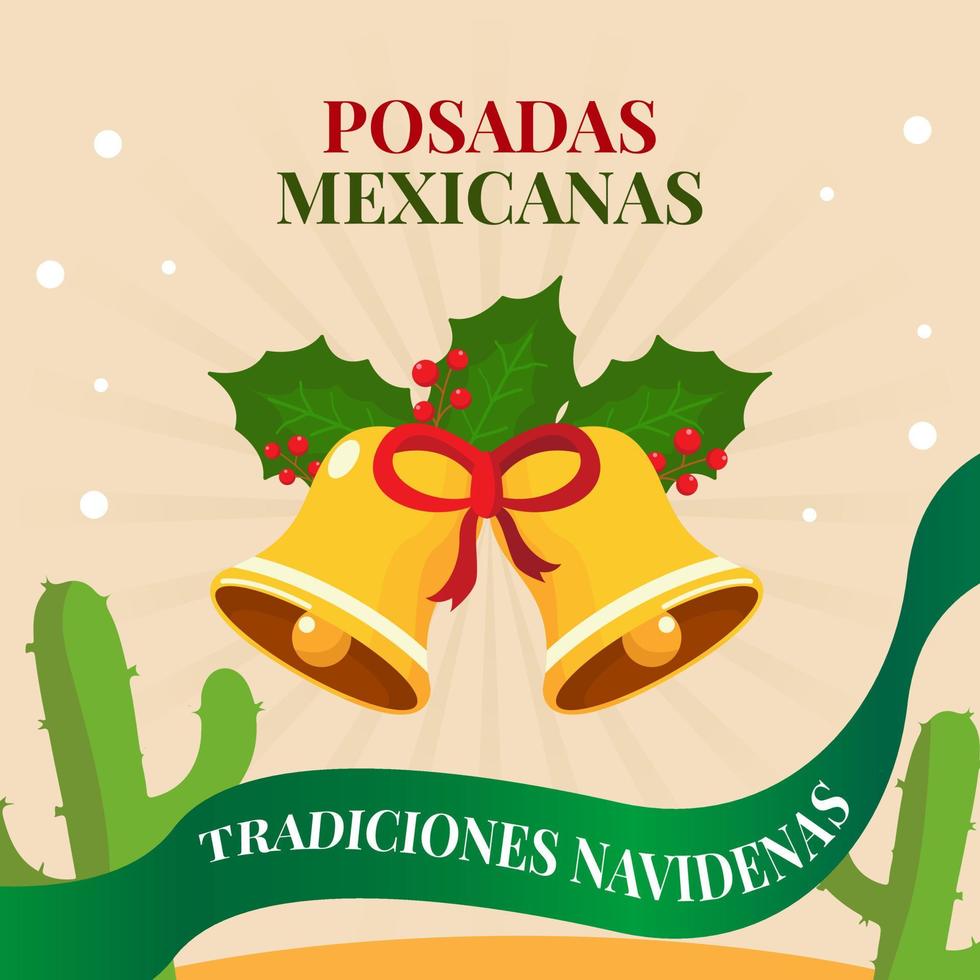 wijnoogst posada's mexicanas achtergrond vector