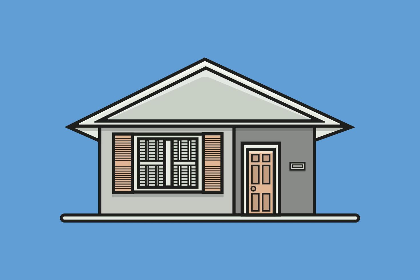 modern stad huis vector illustratie. gebouw en mijlpaal voorwerp icoon concept. modern vlak reclame gebouw, huis gebouw logo ontwerp. huis gebouw vector ontwerp Aan blauw achtergrond.