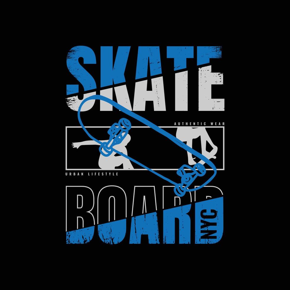 skateboard illustratie typografie. perfect voor het ontwerpen van een t-shirt vector