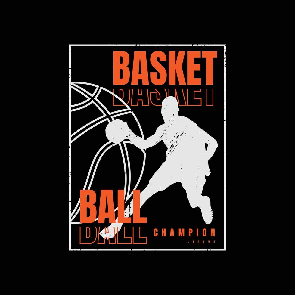 basketbal illustratie typografie. perfect voor het ontwerpen van t-shirts vector