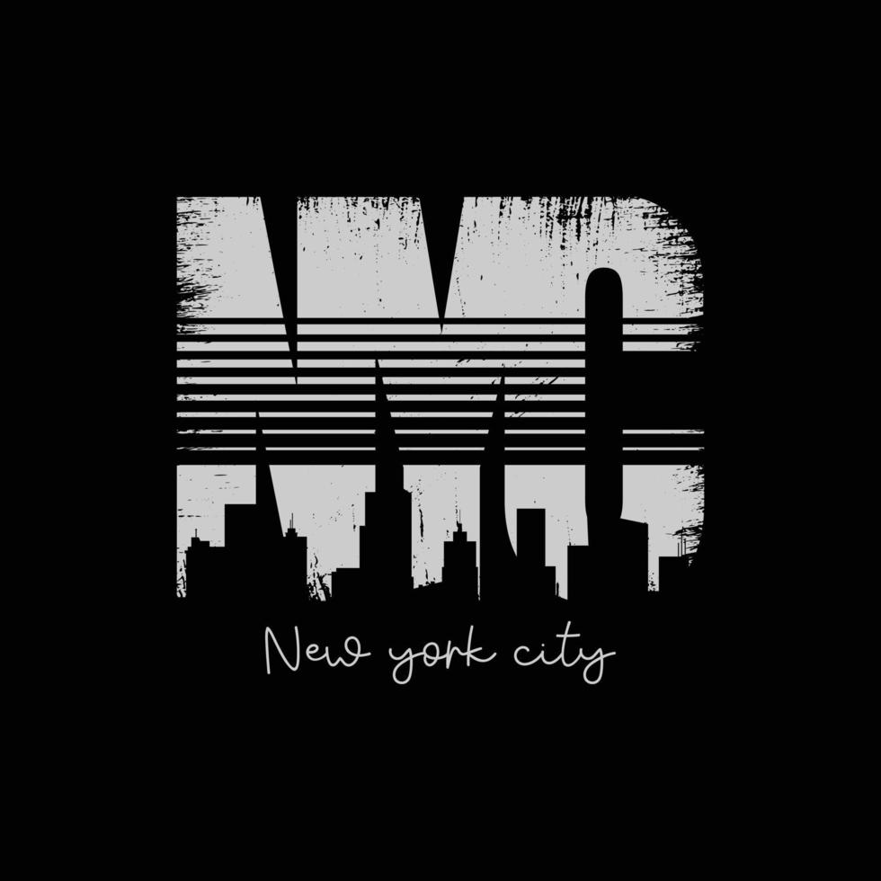 New York vectorillustratie en typografie, perfect voor t-shirts, hoodies, prints enz. vector