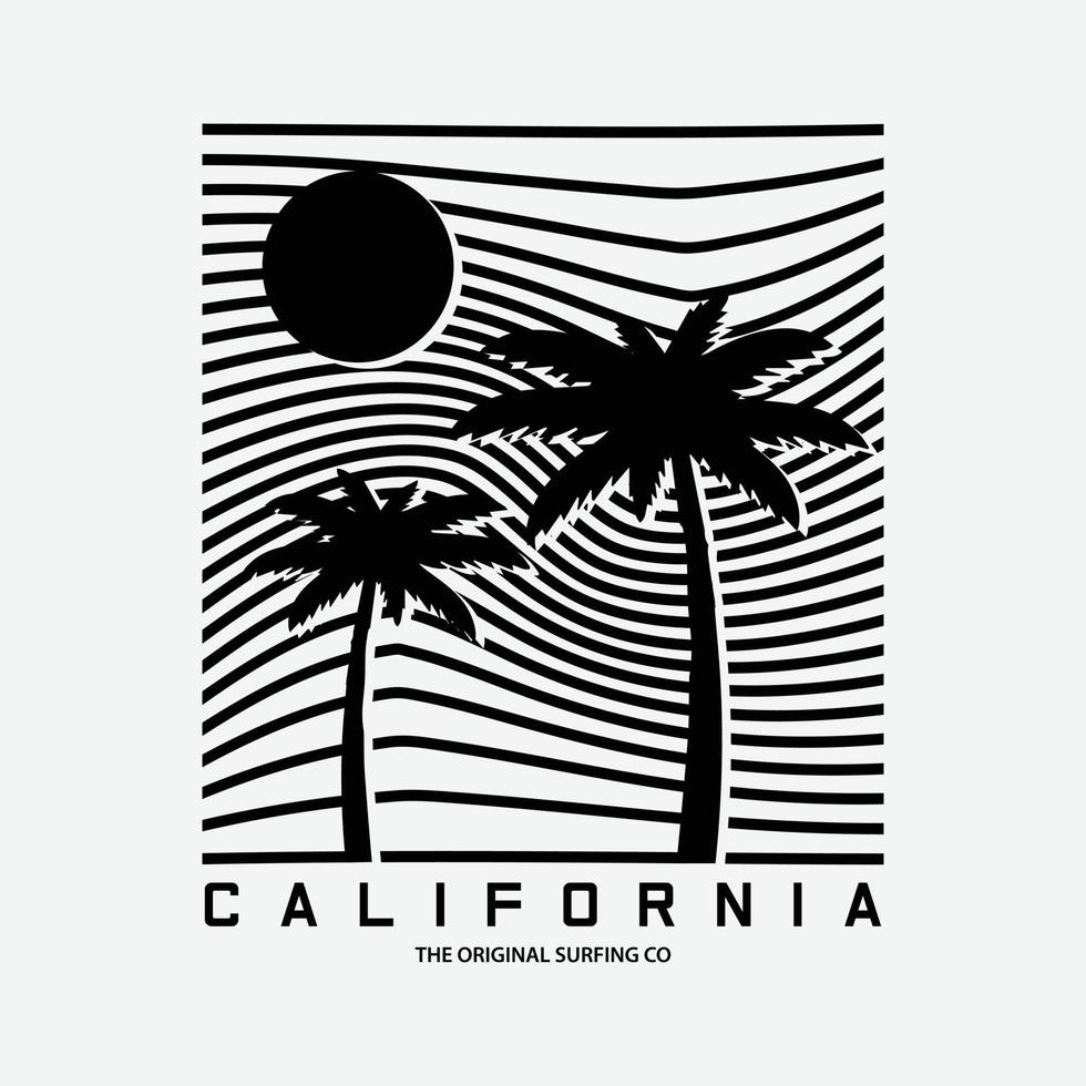 Californië illustratie typografie. perfect voor het ontwerpen van een t-shirt vector