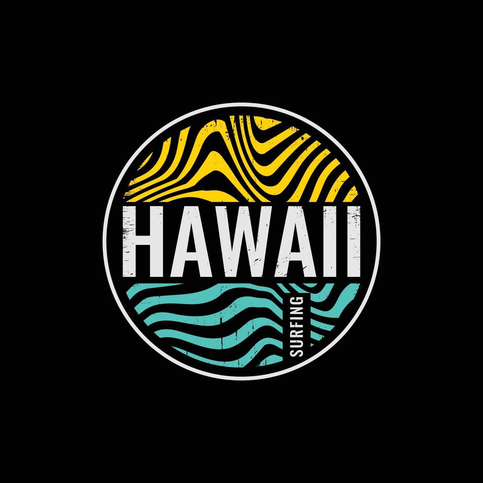 hawaii illustratie typografie. perfect voor het ontwerpen van een t-shirt vector