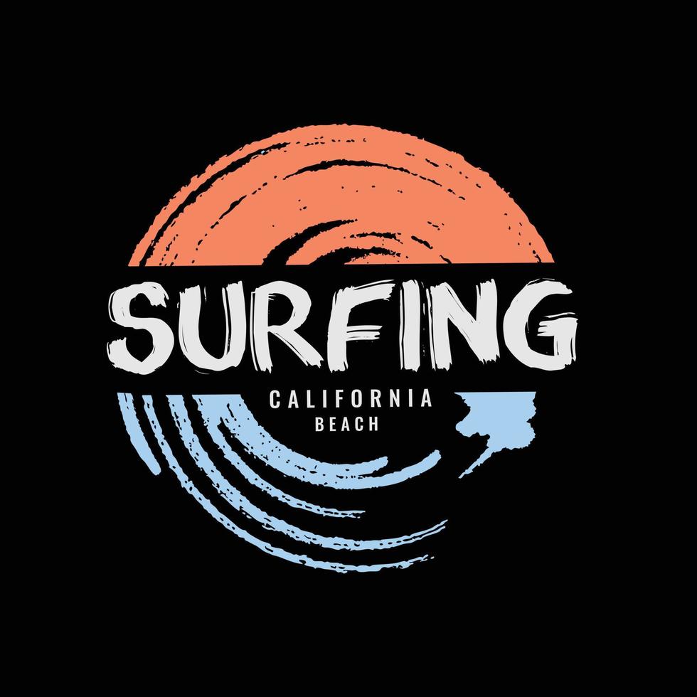 Californië surfing illustratie typografie. perfect voor ontwerpen t-shirts, overhemden, hoodies, poster, afdrukken vector