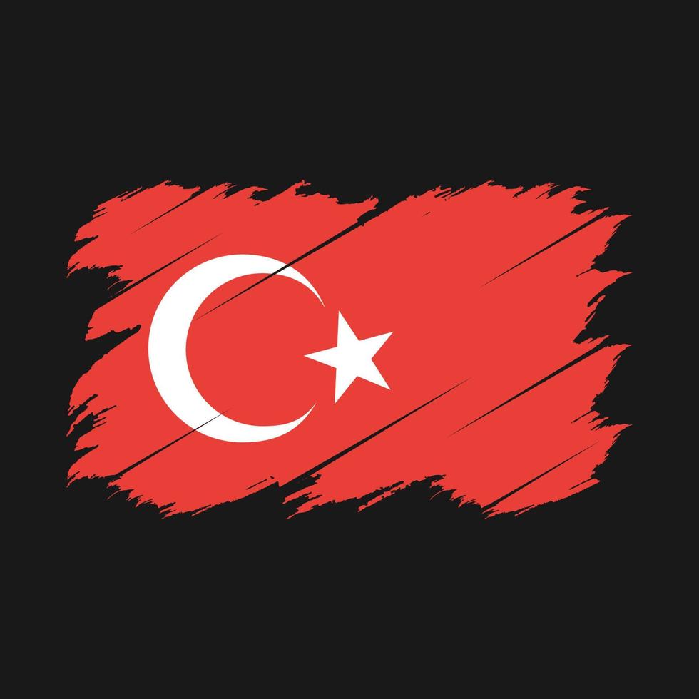 turkije vlag borstel vector