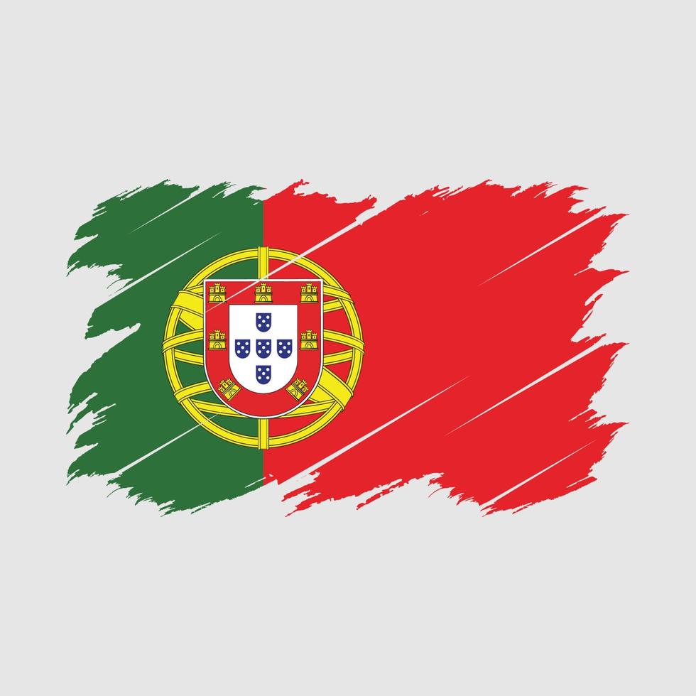 Portugese vlagborstel flag vector
