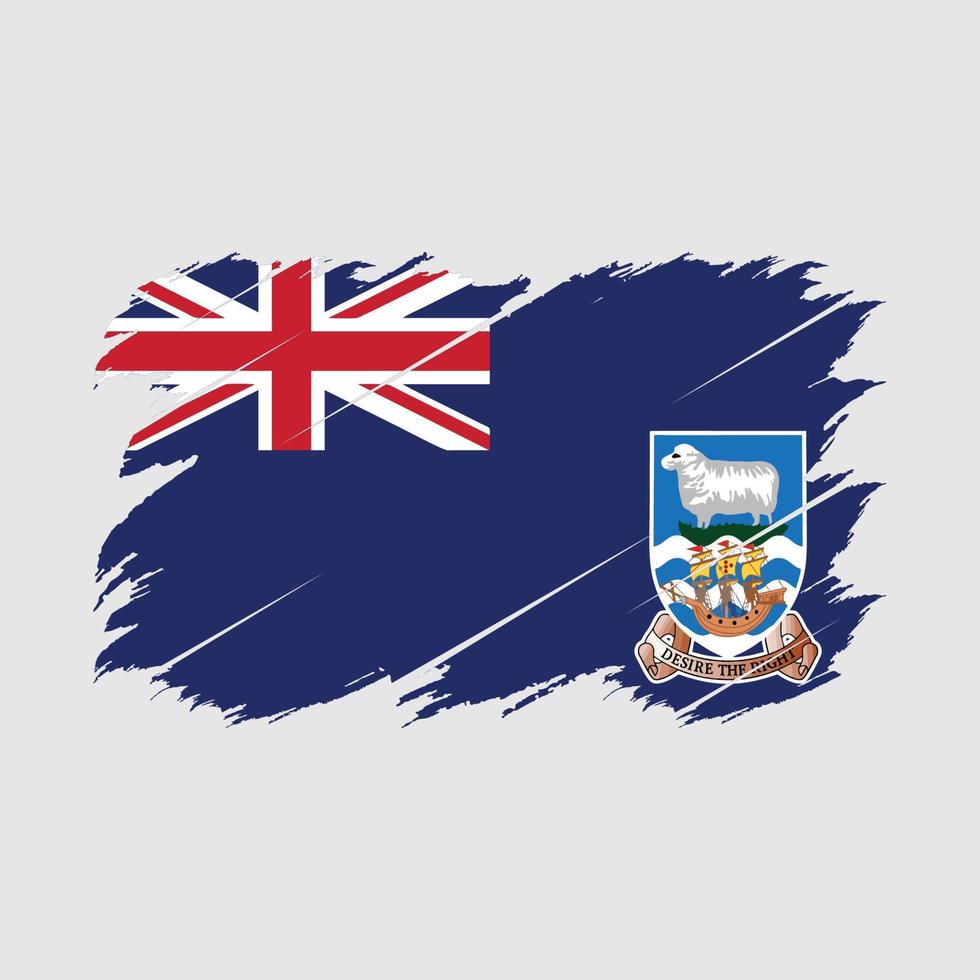 Falkland eilanden vlag borstel vector