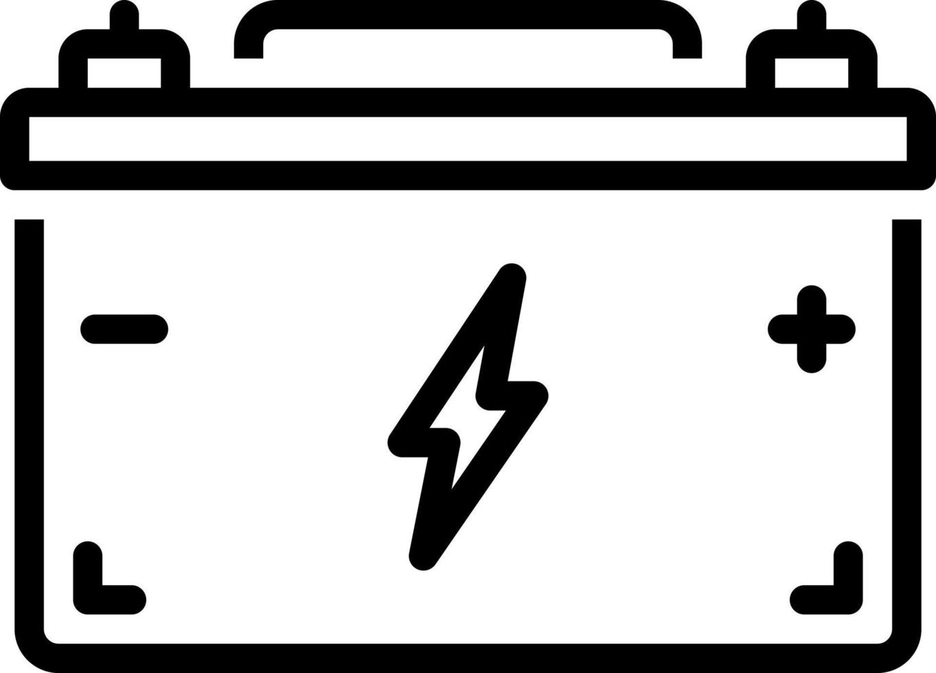 lijn pictogram voor batterij vector