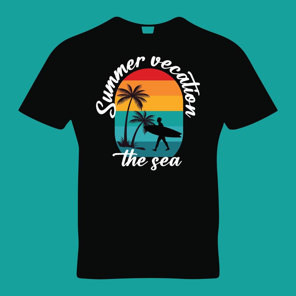 zomervakantie t-shirt vector