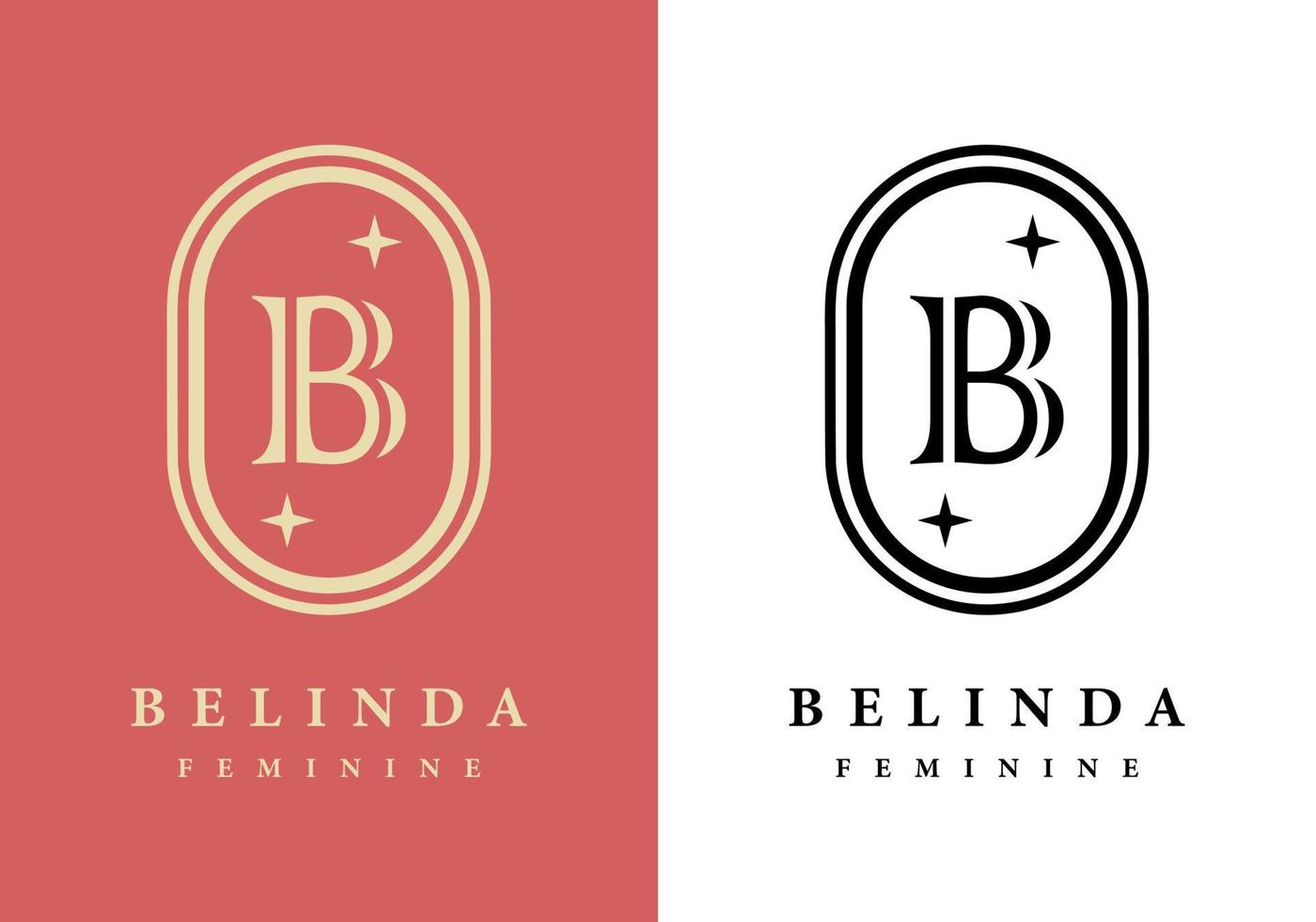 brief b logo, perfect voor salons, kuuroorden, en anderen. vector