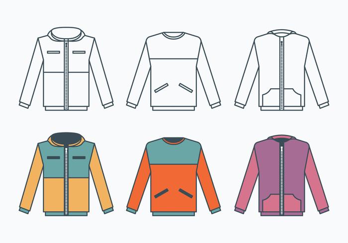 Windbreaker Jacket Collection vector