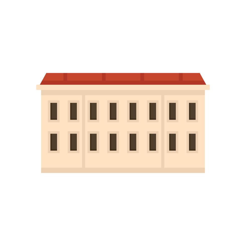Riga appartement gebouw icoon vlak geïsoleerd vector