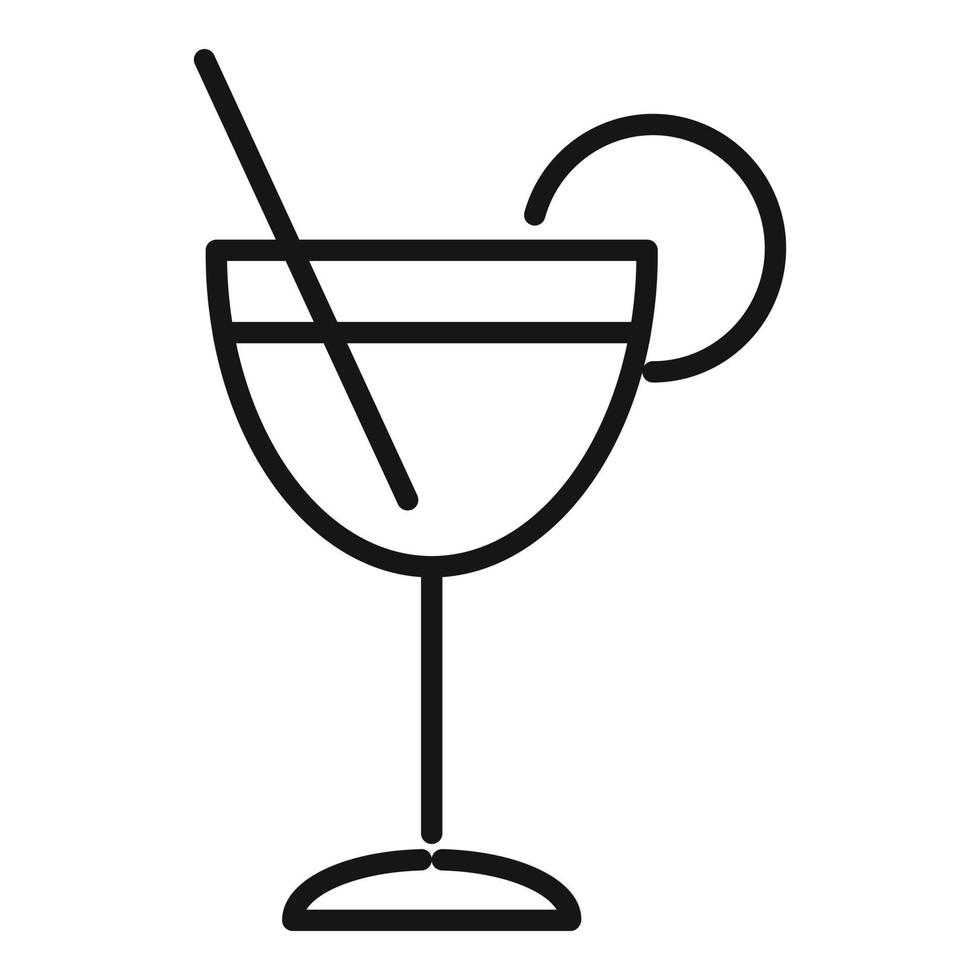 oranje cocktail icoon schets vector. sap fruit vector