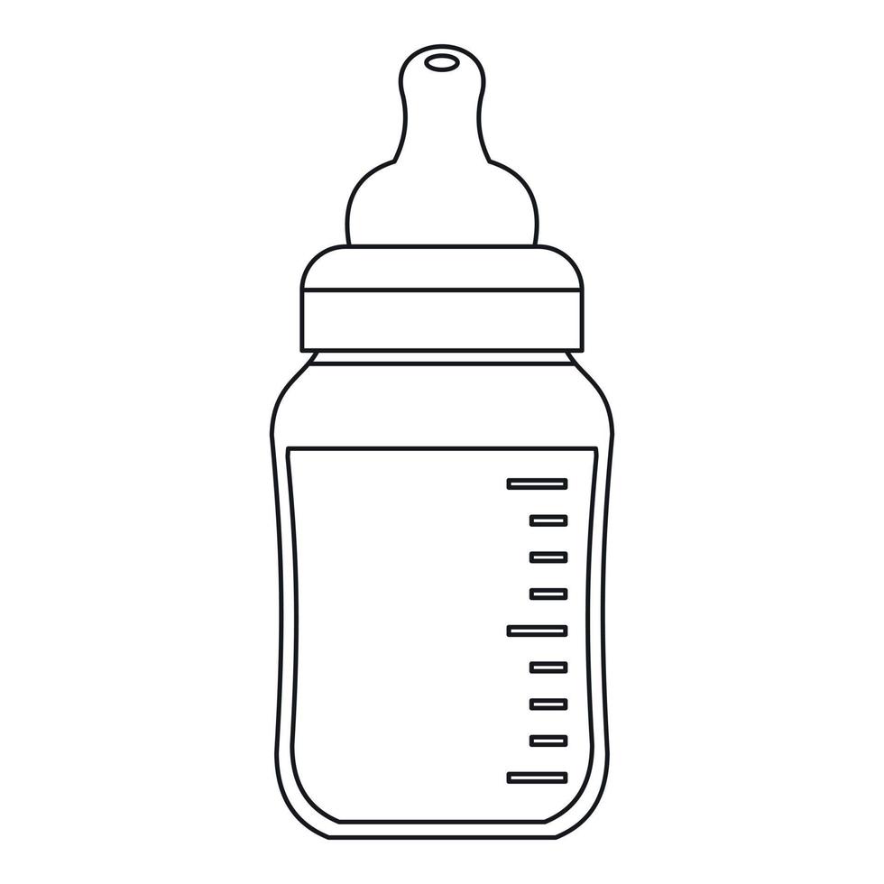 baby fles icoon, schets stijl vector
