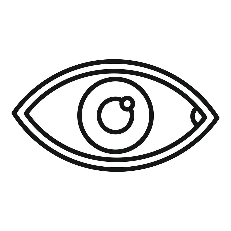 gezond oog icoon schets vector. test gezichtsvermogen vector