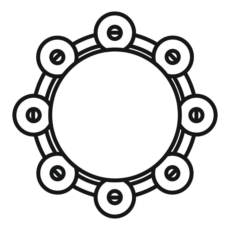 muziek- tamboerijn icoon schets vector. carnaval trommel vector