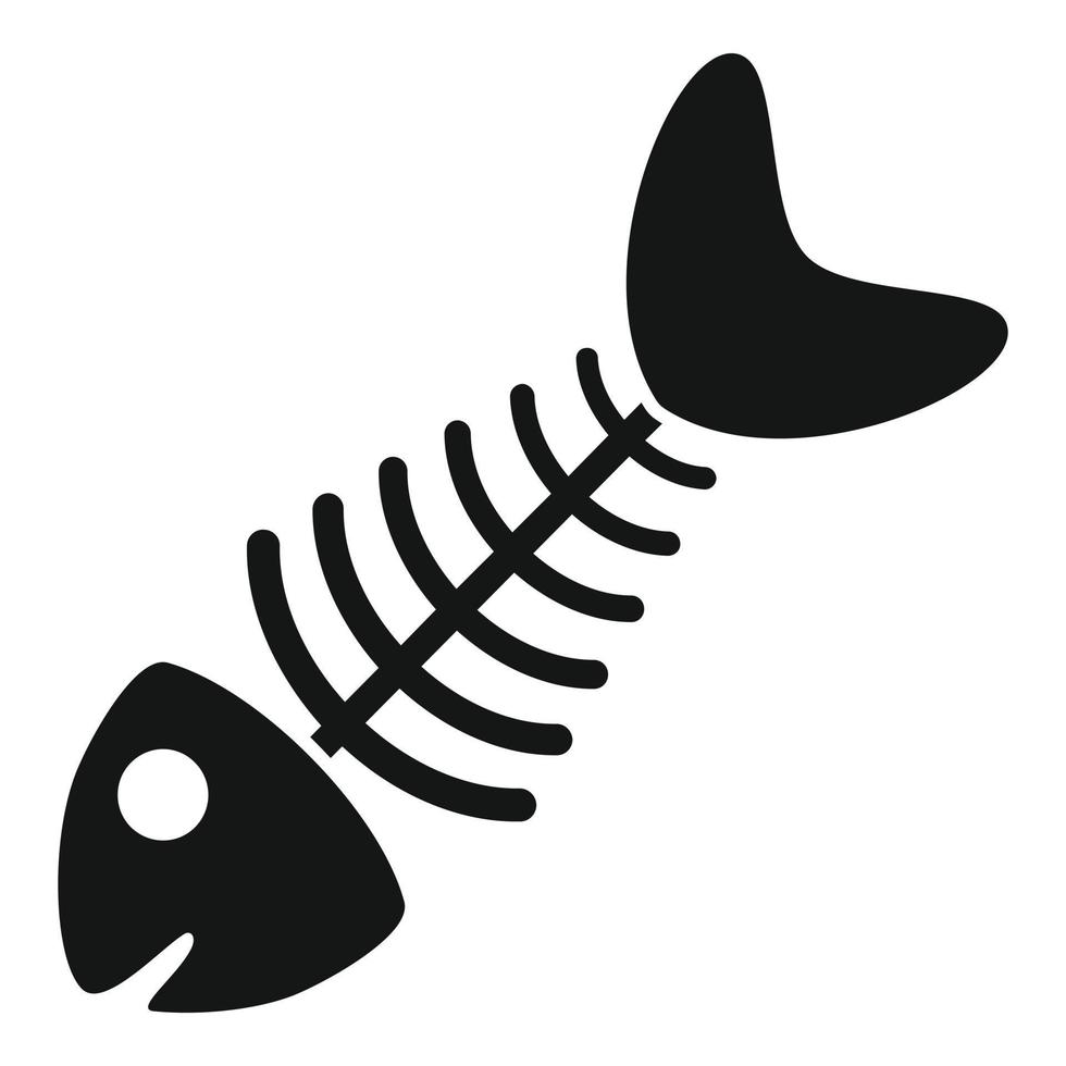 kat vis skelet icoon gemakkelijk vector. huisdier voeden vector