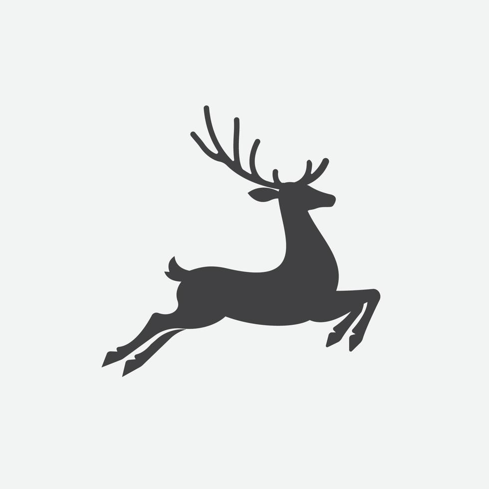 Kerstmis rendier ontwerp element. Raindeer icoon. Kerstmis kaart. vector illustratie