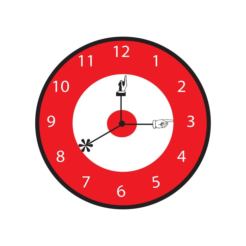 klok icoon in vlak stijl, plein timer Aan wit achtergrond. bedrijf horloge. vector ontwerp element voor u project