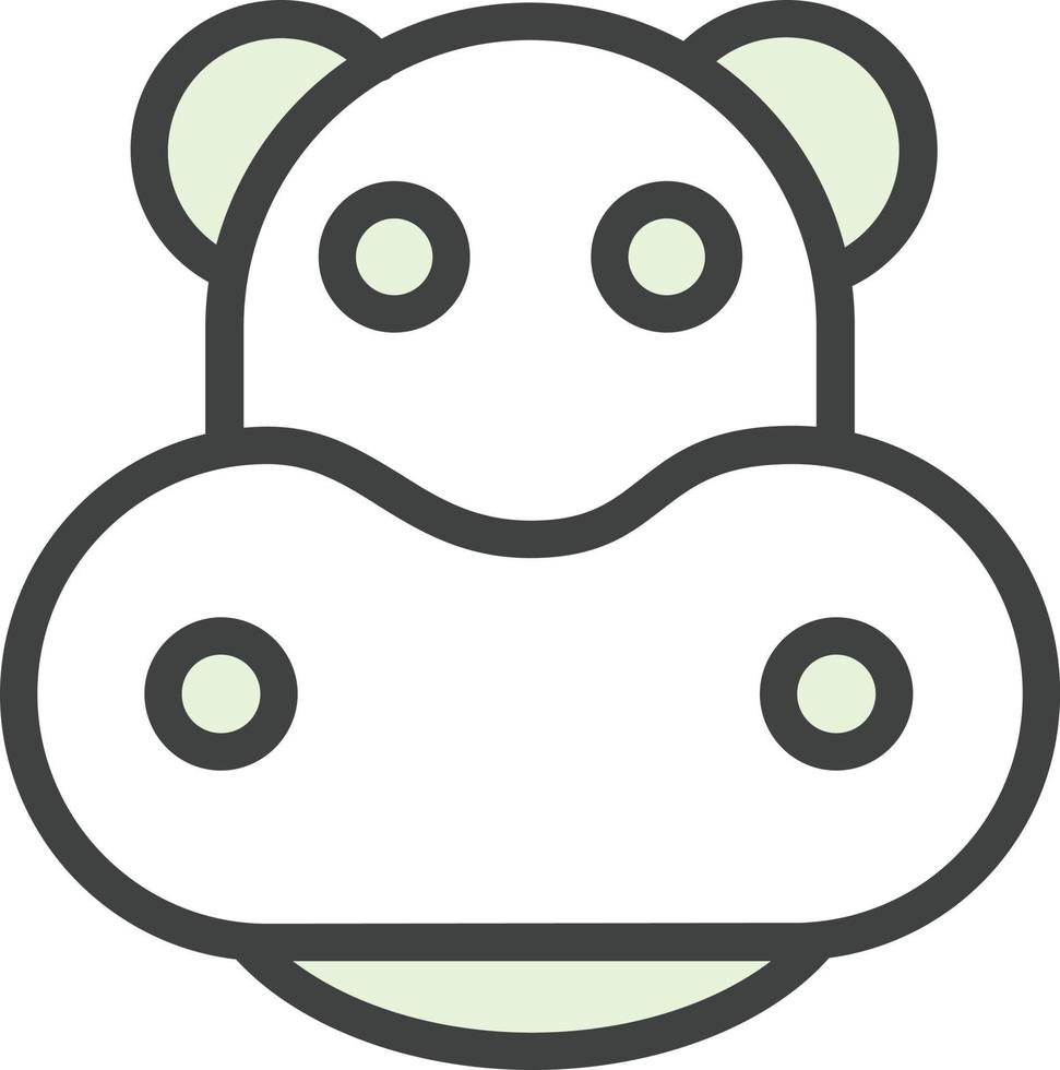 nijlpaard vector icoon ontwerp