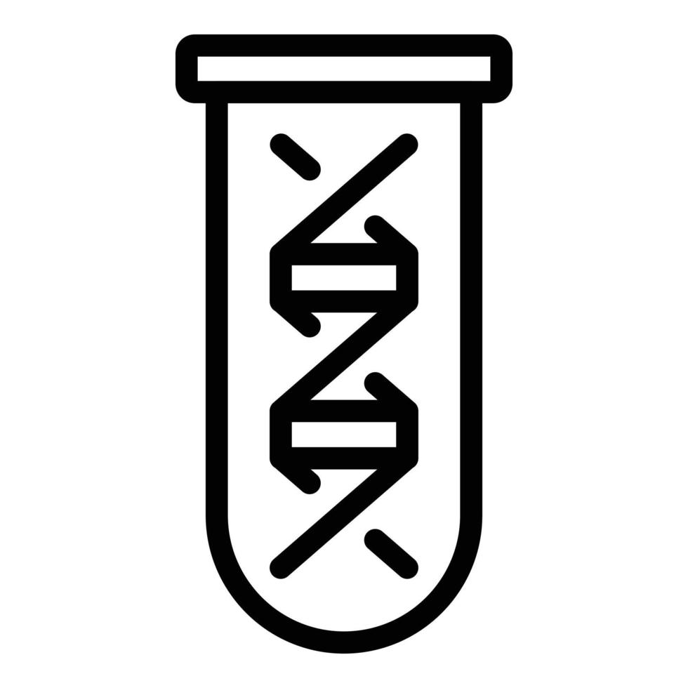 test buis dna icoon schets vector. huid Gezondheid vector