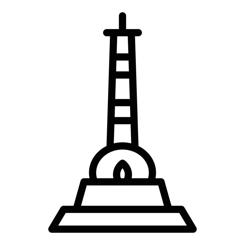 Nepal stoepa icoon schets vector. horizon tempel vector