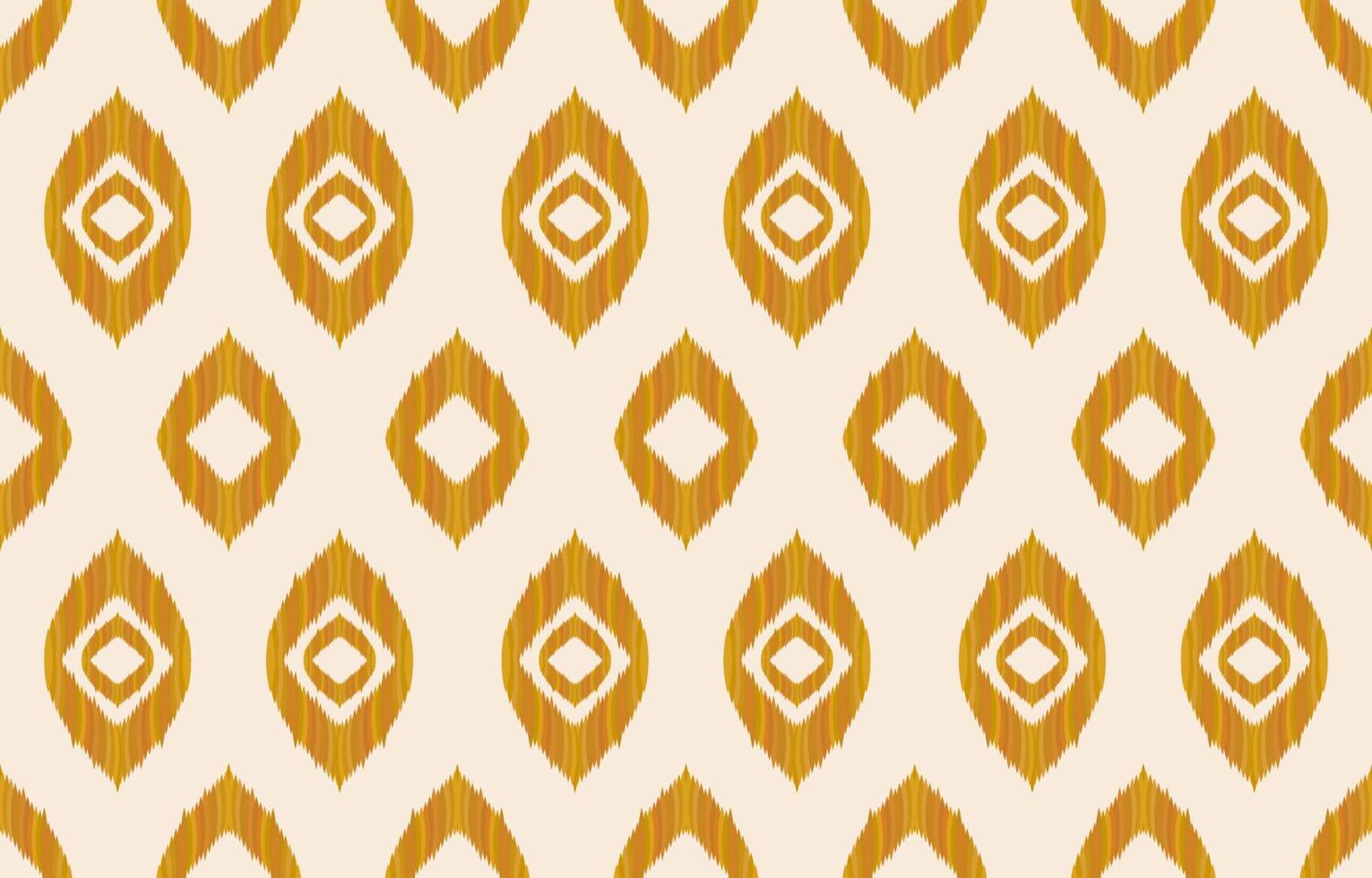 abstract etnisch ikat meetkundig naadloos patroon. aztec inheems tribal kleding stof gouden patroon Aan eierschaal achtergrond. vector ontwerp voor textuur, textiel, kleding, behang, tapijt, afdrukken, illustratie