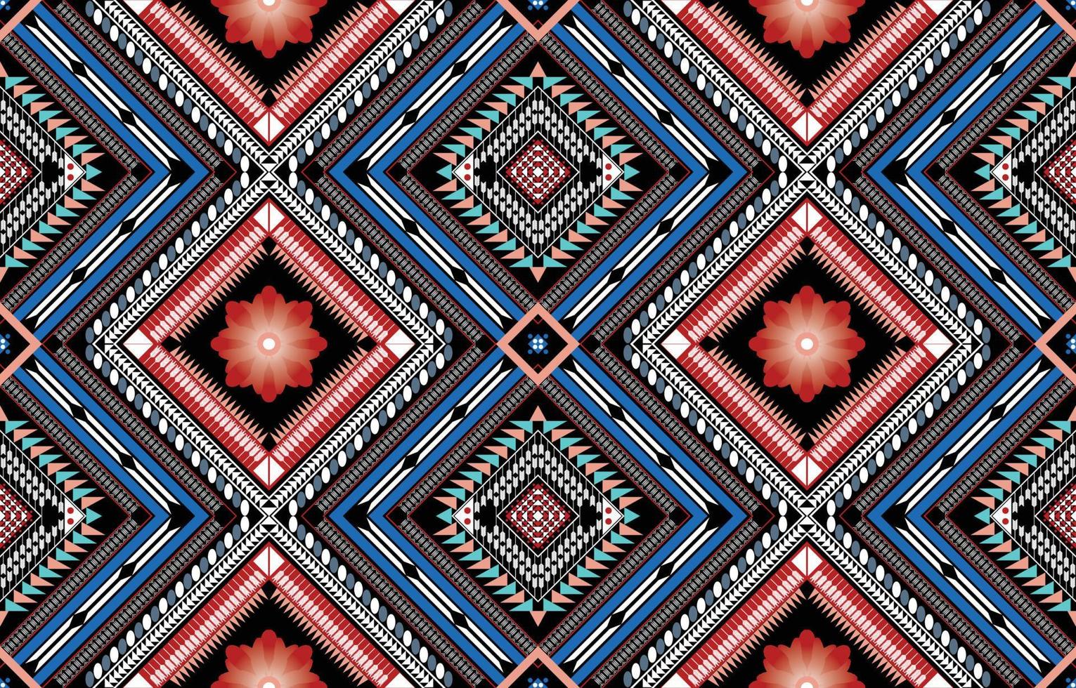 etnisch Navajo naadloos patroon. tribal vector achtergrond met decoratief volk elementen. aztec abstract meetkundig kunst afdrukken. ontwerp voor tapijt, tapis, deken, behang, kleding ontwerp, kleding stof, textiel.