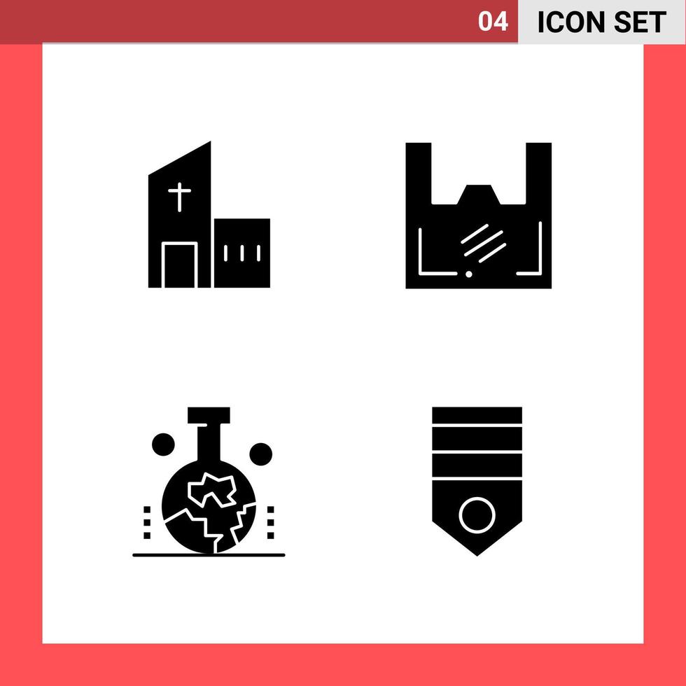 4 icoon pak solide stijl glyph symbolen Aan wit achtergrond. gemakkelijk tekens voor algemeen ontwerpen. vector