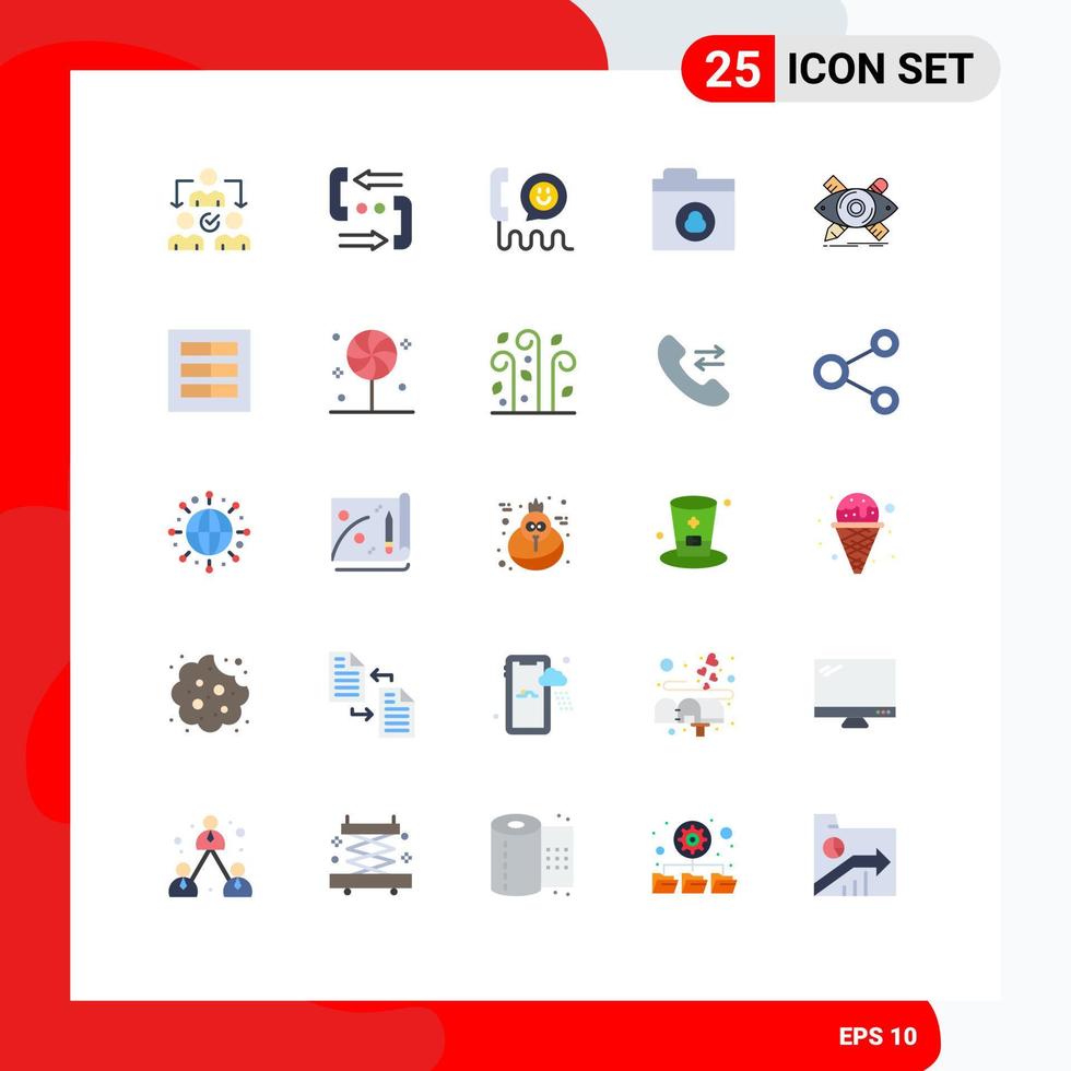 universeel icoon symbolen groep van 25 modern vlak kleuren van ontwerp schetsen telefoon illustratie ontwerp bewerkbare vector ontwerp elementen