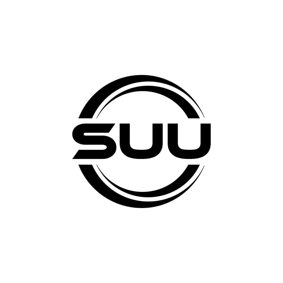 suu brief logo ontwerp in illustratie. vector logo, schoonschrift ontwerpen voor logo, poster, uitnodiging, enz.