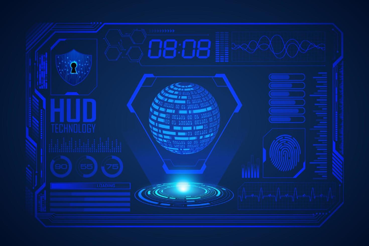 modern hud technologie scherm achtergrond vector