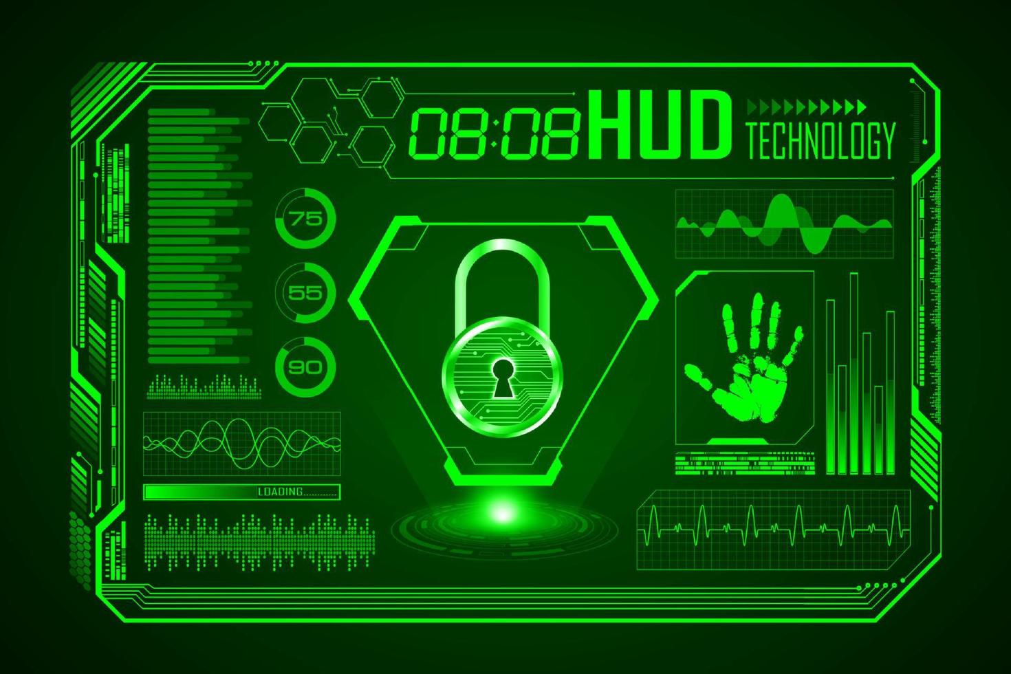 modern hud technologie scherm achtergrond vector