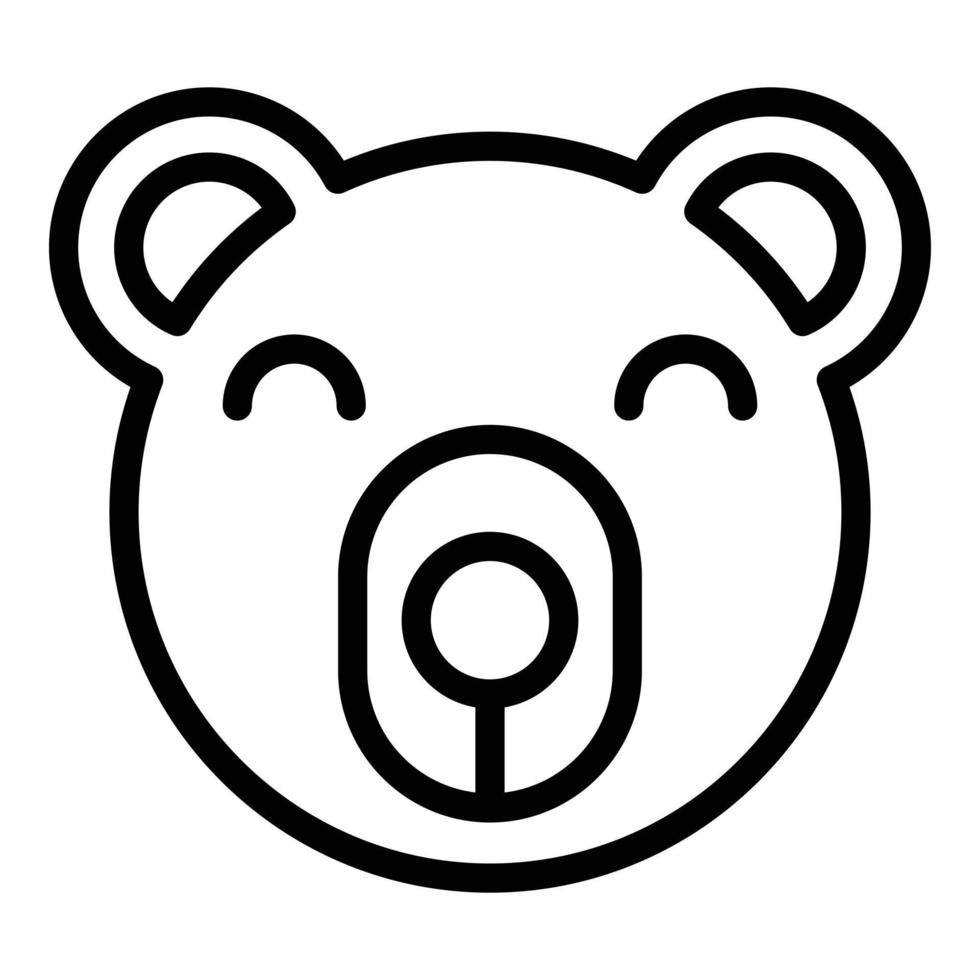 Alaska beer gezicht icoon schets vector. Verenigde Staten van Amerika sneeuw vector