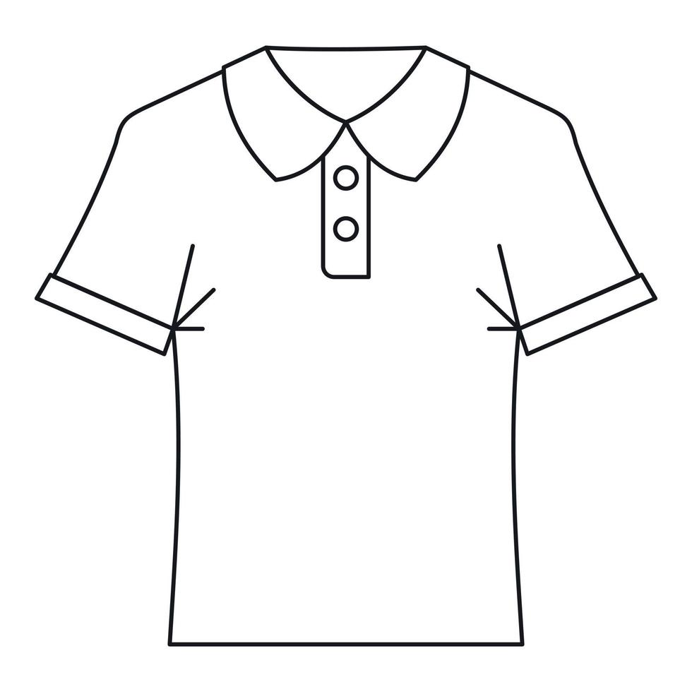 polo overhemd icoon, schets stijl vector