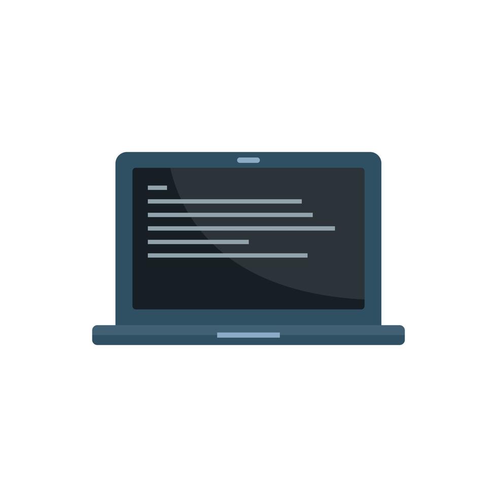 laptop in werking systeem icoon vlak geïsoleerd vector