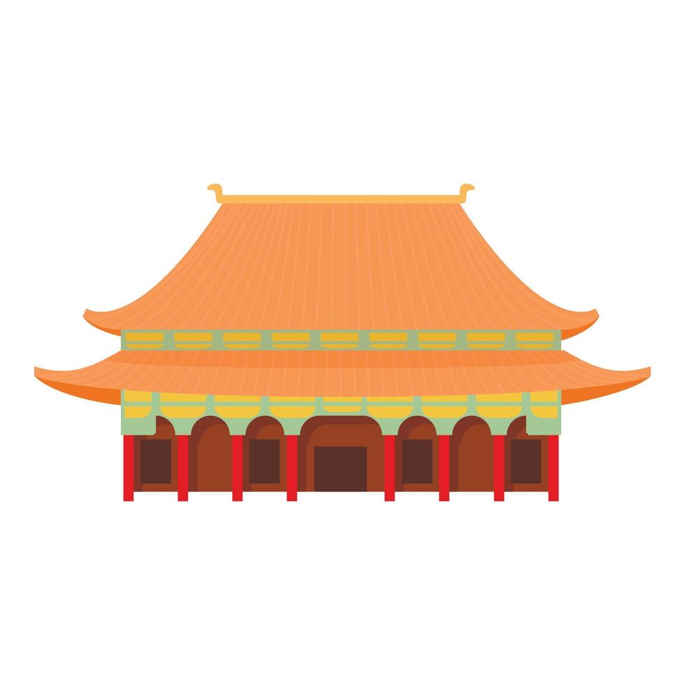 pagode tempel icoon, tekenfilm stijl vector