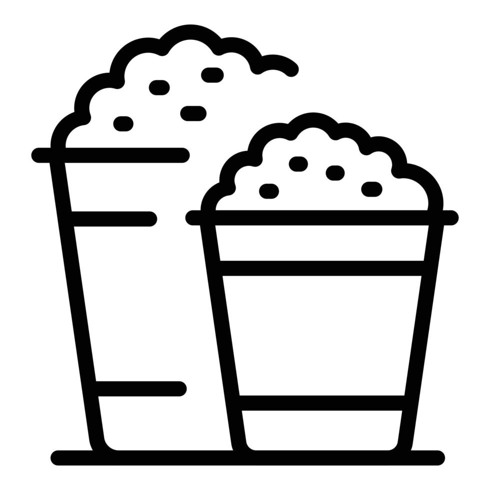 popcorn tafereel film icoon schets vector. auto scherm vector