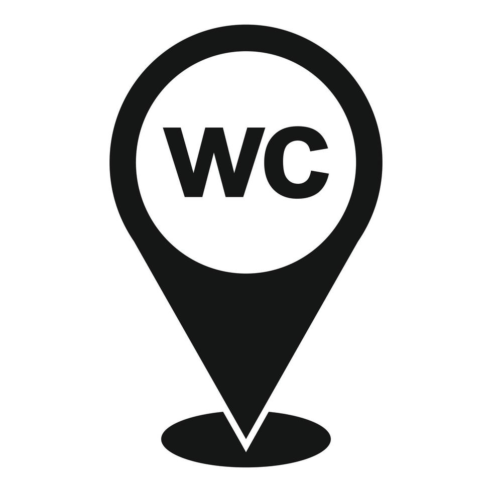 wc plaats icoon gemakkelijk vector. openbaar toilet vector