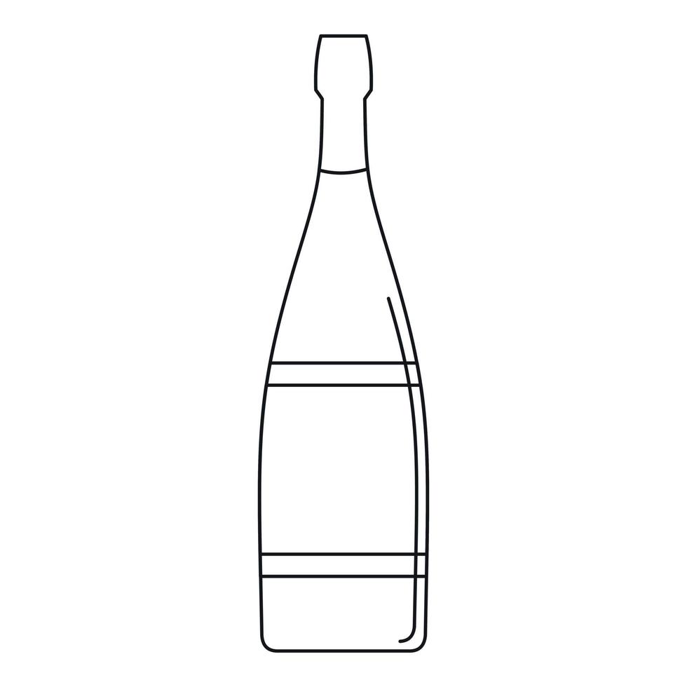 glas fles icoon, schets stijl vector