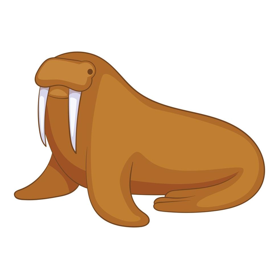 walrus icoon, tekenfilm stijl vector