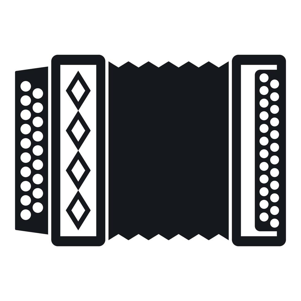 accordeon icoon, gemakkelijk stijl vector