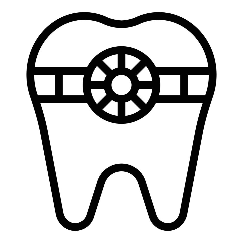 steen tand icoon schets vector. edelsteen tandarts vector
